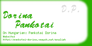 dorina pankotai business card